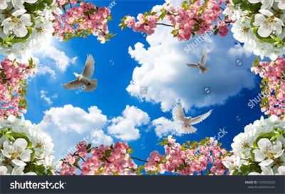 Dán trần hình hoa lá MDT-259