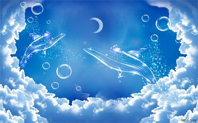 Mẫu dán trần mây trời MDT-208