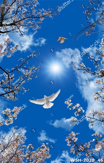 Dán trần hình hoa lá WSH-2020_46