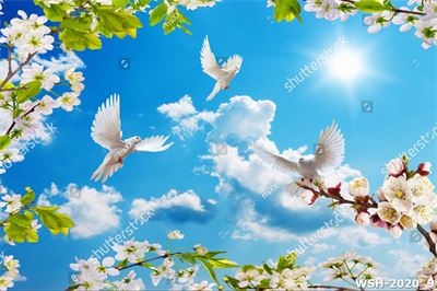 Dán trần hình hoa lá WSH-2020_9