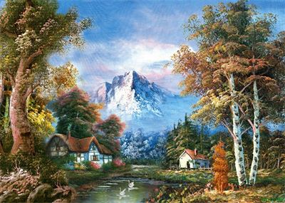 Tranh sơn dầu làng quê MLQ-540