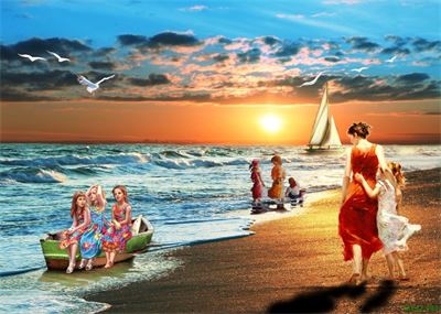 Tranh sơn dầu làng quê MLQ-544