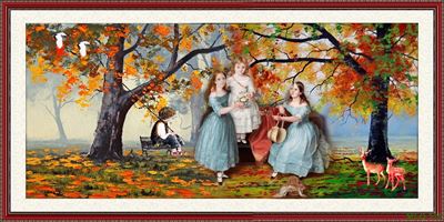 Tranh sơn dầu làng quê MLQ-510