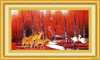 Tranh sơn dầu làng quê MLQ-558