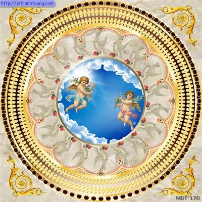 Mẫu dán trần họa tiết MDT-170