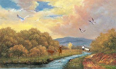 Tranh sơn dầu làng quê MLQ-548