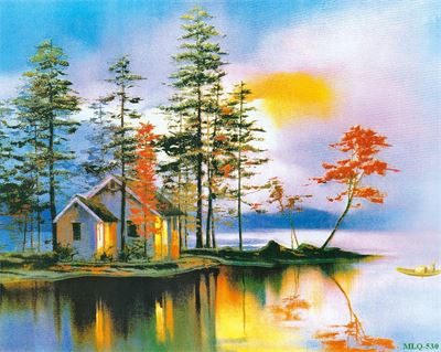 Tranh sơn dầu làng quê MLQ-530