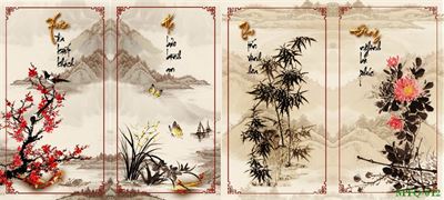 Tranh tứ quý MTQ-012