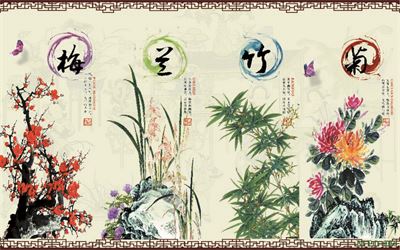 Tranh tứ quý MTQ-006