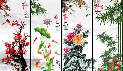 Tranh tứ quý MTQ-002