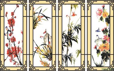 Tranh tứ quý MTQ-034