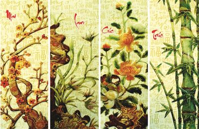 Tranh tứ quý MTQ-017