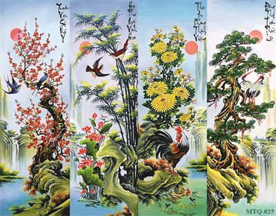 Tranh tứ quý MTQ-025