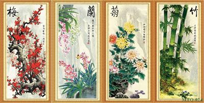 Tranh tứ quý MTQ-024
