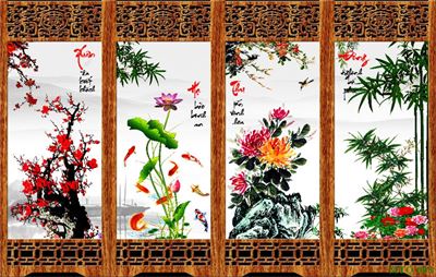 Tranh tứ quý MTQ-003