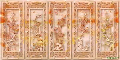 Tranh tứ quý MTQ-027