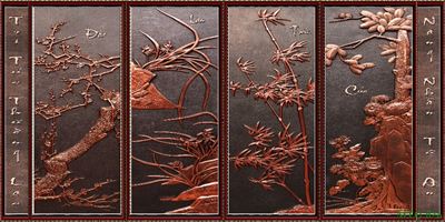 Tranh tứ quý MTQ-026