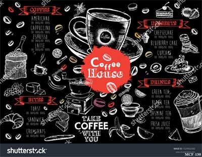 Tranh dán tường quán cà phê MCF-130