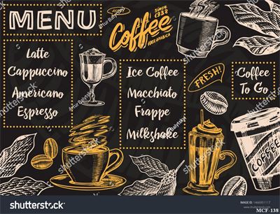 Tranh dán tường quán cà phê MCF-138