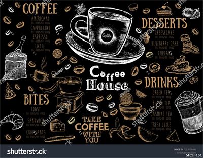 Tranh dán tường quán cà phê MCF-131