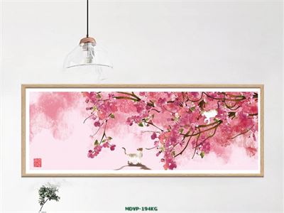 Tranh chú mèo và hoa MDVP-194KG