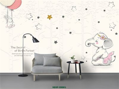 Tranh con vật đáng yêu cho bé - voi con MDVP-090KG