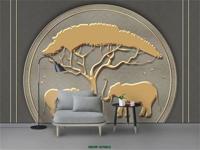 Tranh voi dươi gốc cây MDVP-070KG