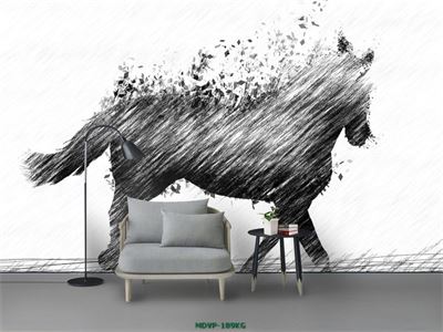 Tranh ngựa cách điệu - hình học 02