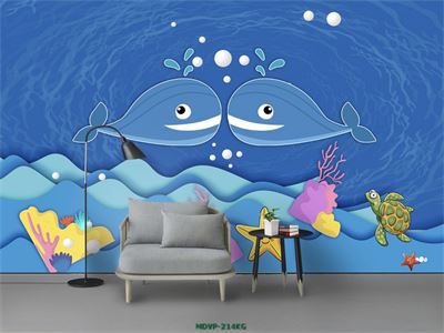 Tranh cá voi đáng yêu