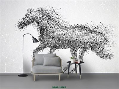 Tranh ngựa cách điệu - hình học