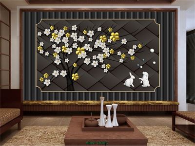 Tranh hoa vàng nền đen