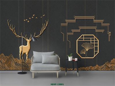 Chú hươu trên nền đen