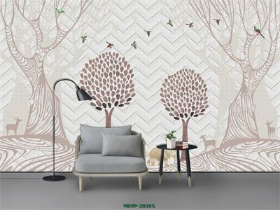 Tranh núi rừng cách điệu