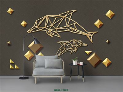 tranh cá heo cách điệu