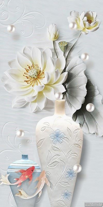 Lọ hoa sen trắng MAV-0257