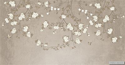 Cành hoa hồng leo màu trắng phong cách nhật - tối giản MAV-4018