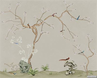 Cây hoa  và chim phong cách Nhật - tối giản  MAV-4064