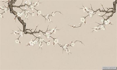 Cành hoa mai trắng phong cách nhật - tối giản MAV-4027