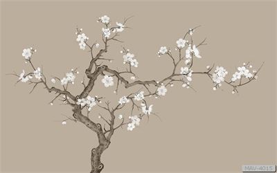 Cây hoa mai trắng phong cách nhật - tối giản MAV-4015