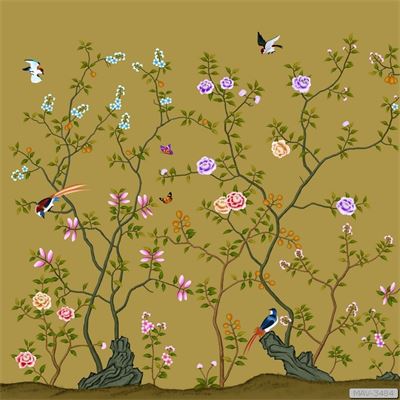 Cây hoa hồng leo và chim MAV-3484 