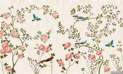 Cây hoa hồng leo và chim MAV-3686 