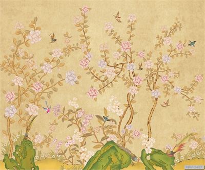 Cây hoa hồng leo và chim MAV-3427 