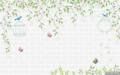 Cành  hoa dây leo  phong cách tối giản MAV-3616