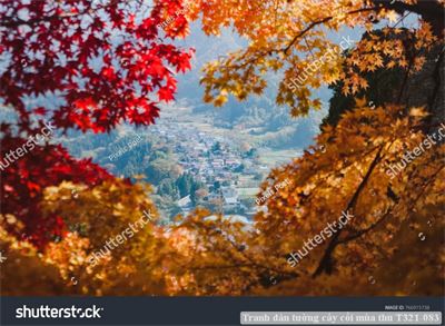 Tranh dán tường cây cối mùa thu T321-092