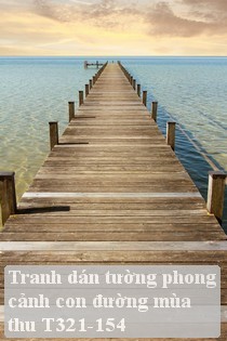 Tranh dán tường phong cảnh con đường mùa thu T321-154