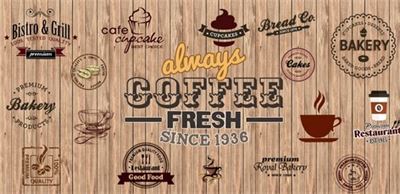 Tranh dán tường trang trí quán cà phê T321-049