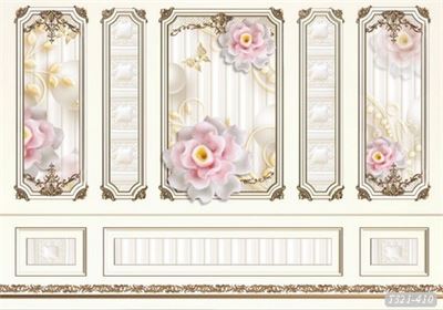 Tranh dán tường khung phào chỉ   T321-410