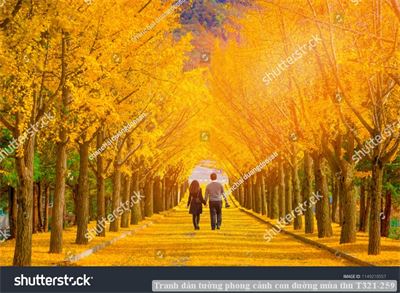 Tranh dán tường phong cảnh hồ thác, cây cối T321-510