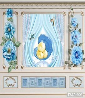 Tranh dán tường khung phào chỉ   T321-409