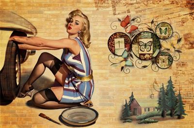 Tranh dán tường trang trí quán cà phê T321-034